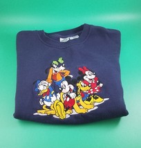 Disney Store Mickey Mouse &amp; Friends embroidered sweatshirt, navy, kids size M, - £13.23 GBP