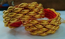 Vintage Traditional Handmade 22K Gold Jewelry Beads Bracelet Bangle Pair Punchi - £5,265.66 GBP