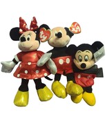 Disney TY Sparkle Mickey &amp; Minnie Mouse Beanie Babies 8” Plush Purse Set... - $14.25