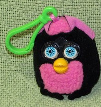 Vintage Furby Mc Donalds Backpack Clip On Mini Plush 3.5" Stuffed Pink Black Toy - $9.00