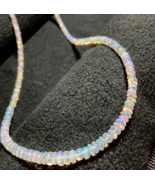 36.4 Carat Natural Ethiopian Blue Welo Opal Bead Gemstone Necklace AAA F... - $207.90