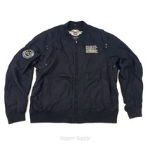 Harley Davidson Mens Jacket Soft Sheel Nylon Sz Large Black RN 103819 CA... - $95.44 CAD