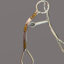 Western Broken Mouth Shanked Bit Show Stainless Brass 4 1/2" Mouth image 4
