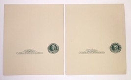 2x  USPS Postal Reply Card 1¢+1¢ Green George &amp; Martha Washington Early ... - £5.50 GBP