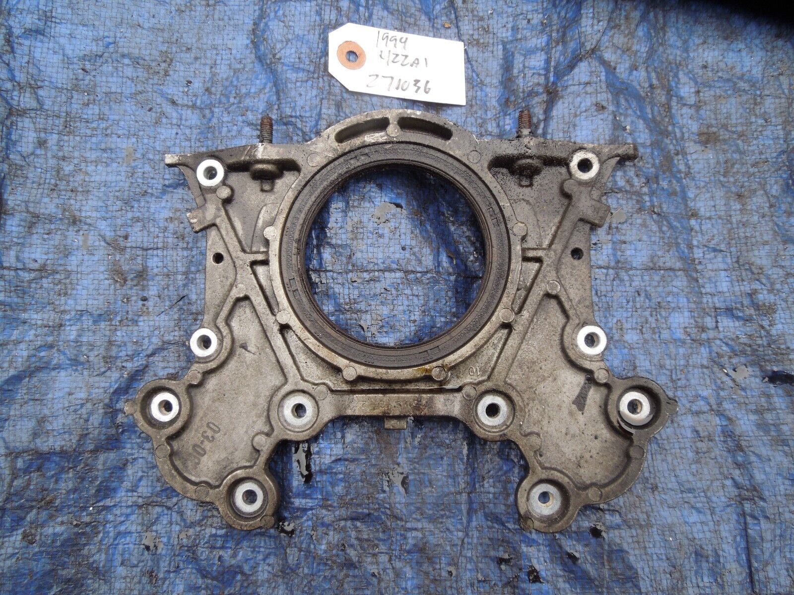 93-01 Honda Prelude rear main seal cover H22 H22A4 motor VTEC OEM H22A O... - $59.99