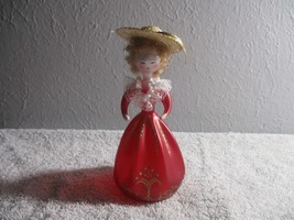 Vintage De Carlini Italy Victorian Girl Woman blown glass Christmas Ornament - £32.14 GBP