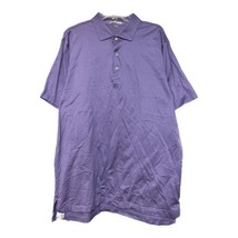 Peter Millar Mens Purple 3-Button Cotton Golf Polo Shirt Size Large - £15.66 GBP