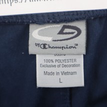 Champion Pants Mens L Blue Straight Leg Drawstring Elastic Waist Track Pants - £20.55 GBP