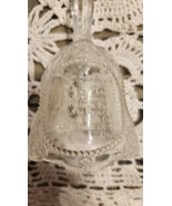 Vintage Emson Etched Lead Crystal Glass Bell Praying Hands The Lord Is M... - $20.21 CAD