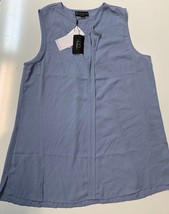 BOBEAU Women&#39;s Sleeveless V-Neck Top- BLUE- Medium - $14.85