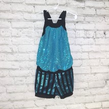 A Wish Come True Dance Costume Girls MC 8 10 Blue Tough Love Metallic Se... - $380.53 MXN