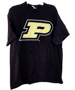 Purdue Boilers Adult Large black T Shirt Graphic Logo Mens Tee - £10.10 GBP