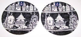 Pair Of Royal Wessex Skull Witches Brew Apothecary Halloween 10&quot; Dinner Plates - £39.55 GBP