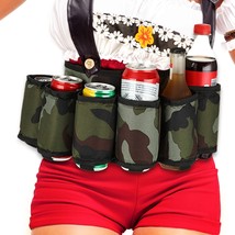 6-Pack Camouflage Oxford Cloth Drink Belt With Adjustable Waist Strap, Giving. - £31.15 GBP