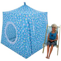 Aqua Toy Pop Up Doll, Stuffed Animal Tent, 2 Sleeping Bags, Flower Print Fabric - £19.71 GBP