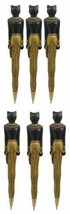 Egyptian Ubasti Temple of Bast Bastet Cat Ballpoint Pen Set of 6 Gods Of Egypt - £31.45 GBP