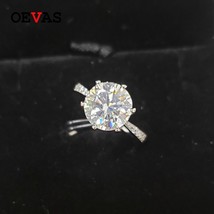 Real 3 Carats Moissanite Wedding Rings For Women 100% 925 Sterling Silver Sparkl - £140.59 GBP