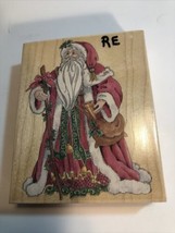 Stamps Happen Rubber Stamp  Father Christmas 80067 NEW Holidays Yule San... - $18.65