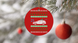 Mazda Cx7 Ugly Christmas Sweater Circle Ornament - £15.00 GBP