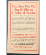 VTG E. O. Weeks Ford Gasoline Additive 60 Miles on 1 Gallon Advertising ... - $13.99