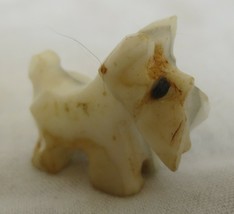 Vintage Hand Carved chiseled Quart Marble Scottie Dog Mini size - £7.81 GBP