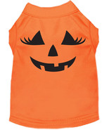 Mirage Pumpkin Face Her Costume Shirt Orange for Dogs or Cats Halloween - £12.61 GBP+