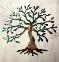 Olive Tree --Tree of Life    Copper and Green Tinged 30&quot;  Metal Wall Art Décor - $161.48