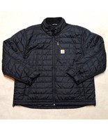 Carhartt Rain Defender Gilliam Black Quilted Full Zip Puffer Jacket - Me... - $44.95