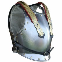 Medieval Metal Coraza De Francés Coraceros Breast-Plate Caballero Chaqueta - £251.82 GBP