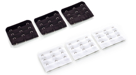 6-pack of Three-hook Bra Extenders - 3 black + 3 white - $6.99