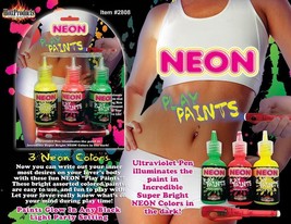 Neon body paints 3pk carded - $717.25 MXN
