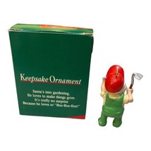 Vintage 1988 Hallmark Keepsake Christmas Ornament Hoe-Hoe-Hoe! Gardening Santa - £3.92 GBP