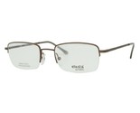 Safilo Elasta 7214 J7D Matte Brown Men&#39;s Half Frame Eyeglasses 53-21-140... - $71.20