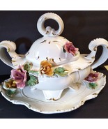 Vintage Capodimonte Italy 15&quot; Tureen with Lid &amp; 24&quot; Serving Platter Gian... - $262.20 CAD