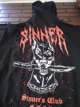 Pecador Sinner&#39;s Club - Raro Manga Larga Cremallera Sudadera ~ Nuevo ~ 3XL - $37.01