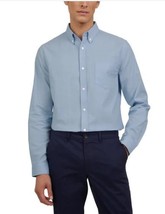 Ben Sherman Mens Dress Shirt Blue Solid Oxford Long Sleeve Button Up - $42.99