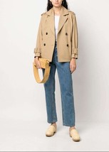 NEW Authentic Ba&amp;Sh Winnie Belted Double-Breasted Coat - Neutrals $550 - £231.01 GBP