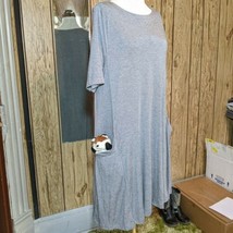 Adrienne Vittadini Comfy Casual Gray T-shirt Tent Dress w/ Pockets - Women&#39;s S - £15.06 GBP