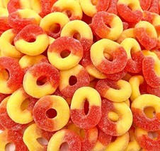Peach Rings Soft Gummy Candy Fun Size 2 Pounds Bag - £24.66 GBP
