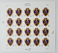 2003 USPS Stamp 20 per Sheet Military Purple Heart Medal Combat Wounded MMH B9 - £13.28 GBP