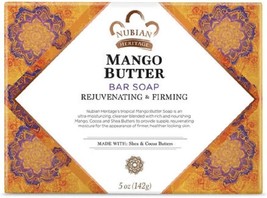 Nubian Heritage Soap Bar Mango Butter, 5 Ounces (2 Packs) - £20.77 GBP