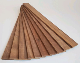 Lot of 10 Thin Walnut Lumber Wood Strips 12 3/4 x 1 3/8 x 3/16 Craft Model Laser - $24.55