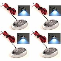 OCTANE LIGHTING 4 White Led Chrome Modules Motorcycle Car Truck Neon Under Glow  - £9.31 GBP