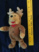 Pre Owned 9.5&quot; Reindeer Pooh Bean Plush cc1 - £7.98 GBP