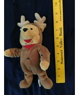 Pre Owned 9.5&quot; Reindeer Pooh Bean Plush cc1 - £7.80 GBP