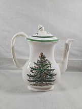 Spode Christmas Tree S3324 5-Cup Coffee Pot Green Trim Made in England  - £51.28 GBP