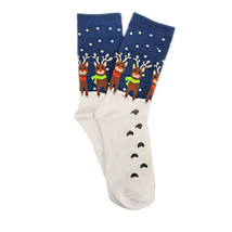Christmas Holiday Socks (Adult Medium) - Three Reindeer / Medium - £3.78 GBP