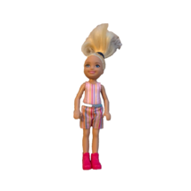 Barbie Chelsea Doll Blonde Hair Pink Striped Outfit Hot Pink Shoes 6&quot; Ta... - $7.99