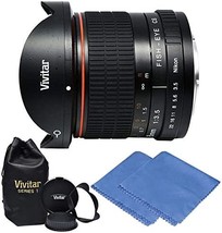 Vivitar 8Mm Ultra-Wide F/3.5 Fisheye Lens For Nikon D3000, D3100,, D500 Dslr - £130.57 GBP