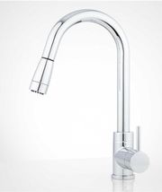 New Chrome Finite Single-Hole Kitchen Faucet with Swivel Spout and Pull-... - £140.55 GBP